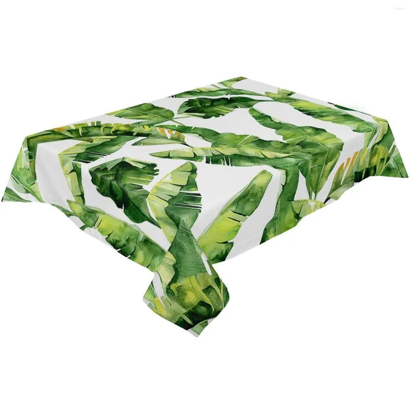 Housses de chaise feuille de bananier plante tropicale nappe imperméable Table et chaises Spandex couverture salle à manger