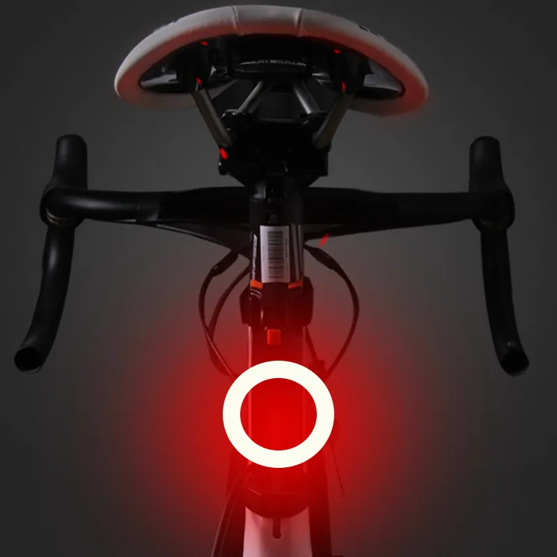 Lumières de vélo Feu arrière de vélo Modèles de modes d'éclairage multiples USB Charge Led Light Flash Queue arrière pour route Vtt Tige de selle 221201