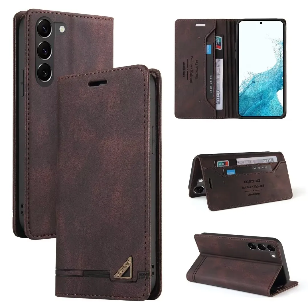 حالات الهاتف لـ Samsung S23 S22 S21 S20 Fe S10 Ultra Plus Note 20 A13 Wallet Retro Leather Case