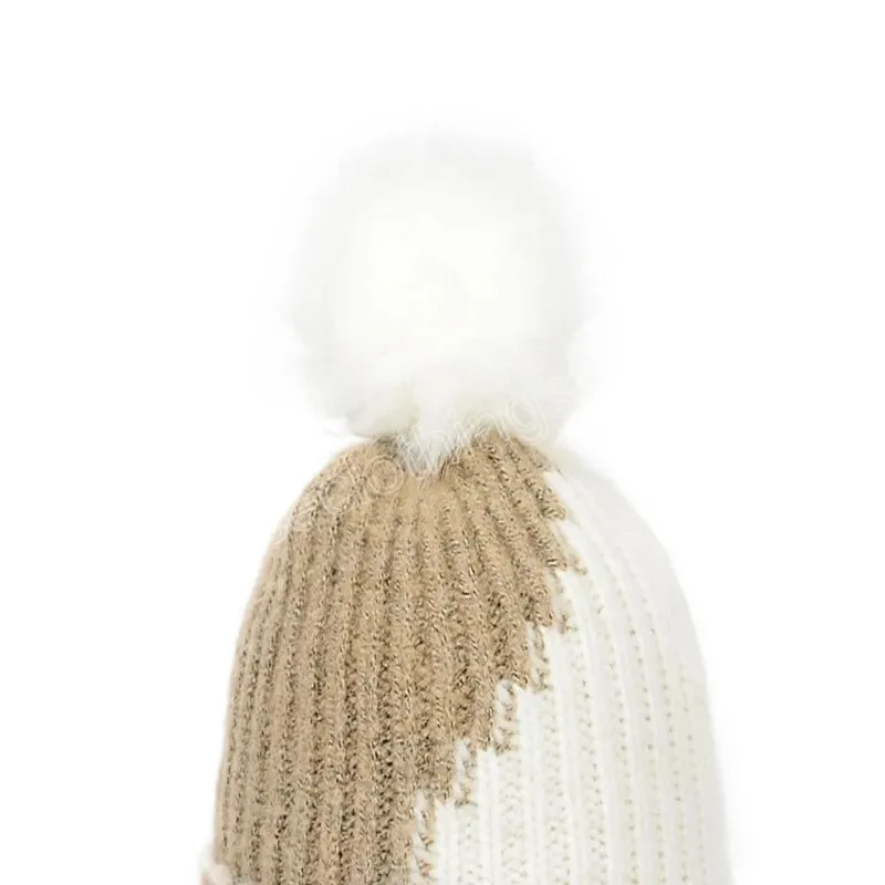 Cappello da donna invernale di moda Cappelli a cuffia lavorati a maglia caldi donna Ragazza Skullies Berretti Berretti Pom pom Berretto femminile spesso Palla capelli