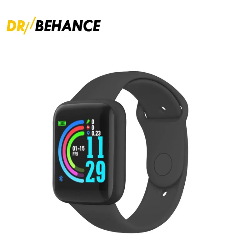 Smart Watch Y68 Bluetooth Fitness Tracker Sport Sport Count Sytre Монитор водонепроницаемого цветного браслета D20 Pro для Android iOS