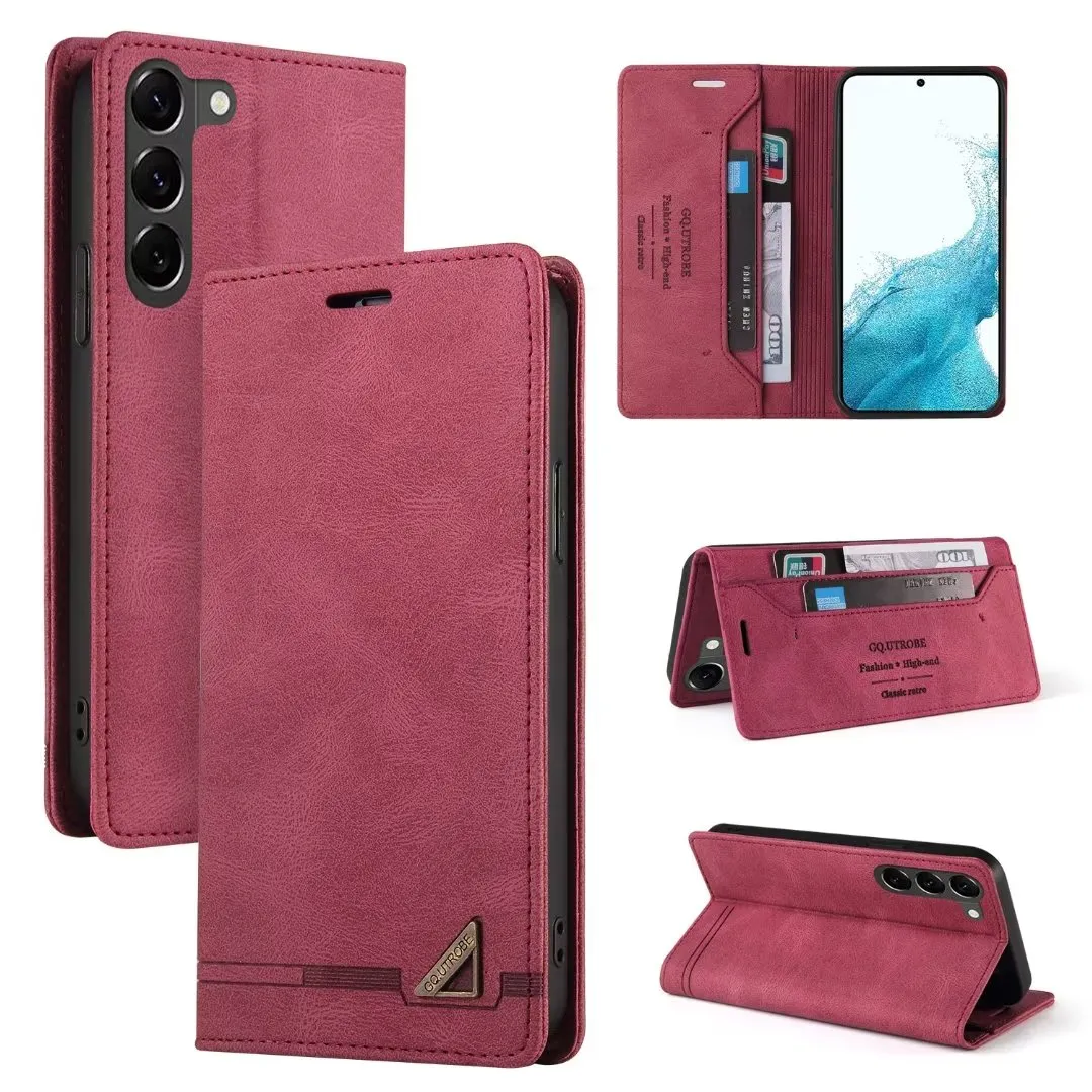 Telefoonhoesjes voor Samsung S23 S22 S21 S20 FE S10 Ultra Plus Note 20 A14 Wallet Retro PU Leer Anti Diefstal Case Cover