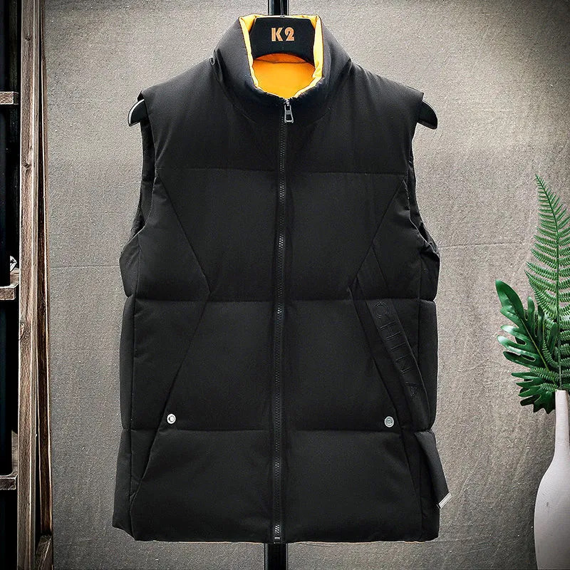 Мужские жилеты хлопчатобумажные жилеты мужская куртка корейская повседневная сгустка гилеты мужской осень зима теплый сплошной стой