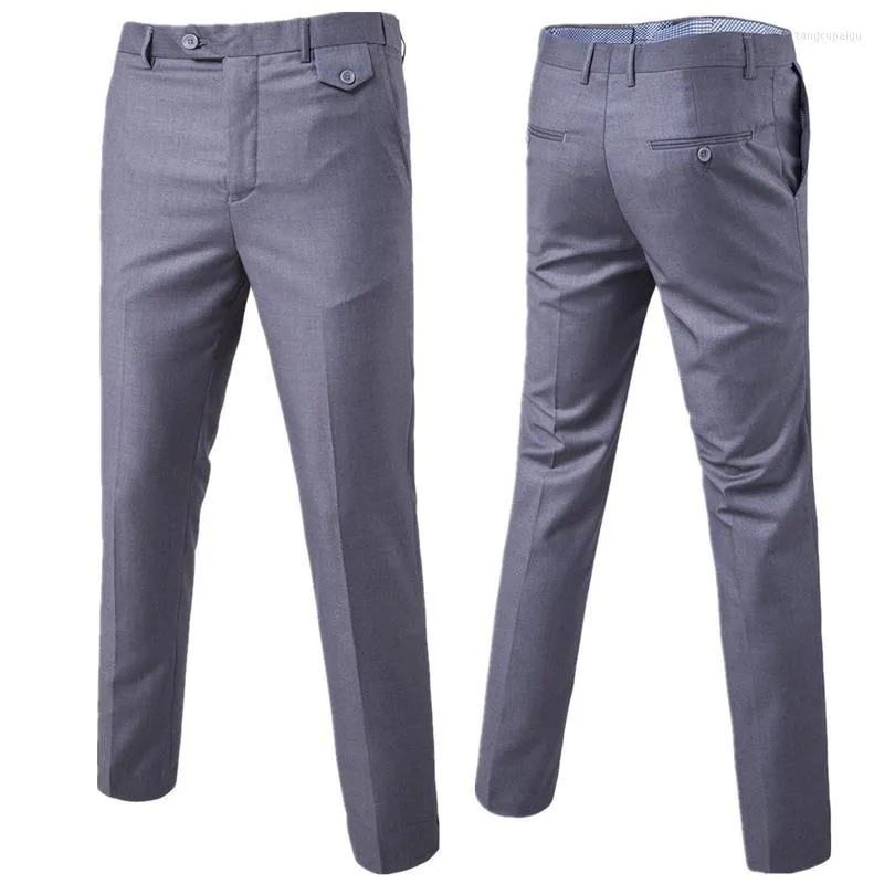 Мужские костюмы 2022 Качественные мужские стройные брюки Большой размер 6xl с твердым цветом брюки.