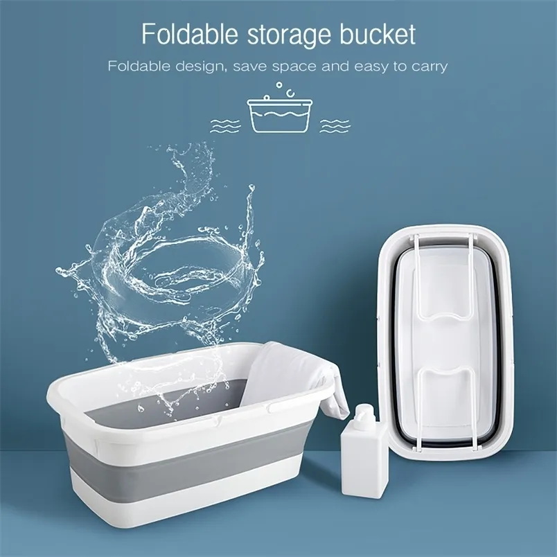 Hinkar Portable Collapsible Wash Basin Mop foldbar fiske infällbar campingbil Hem utomhusverktyg 221202