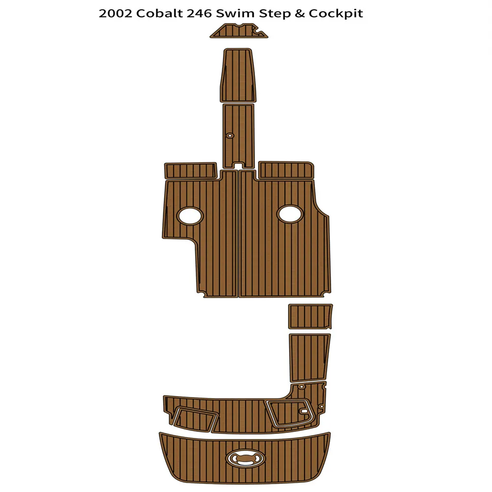 2002 Cobalt 246 Platforma pływacka Pad kokpitu łódź eva pianka faux teak mata podłogowa