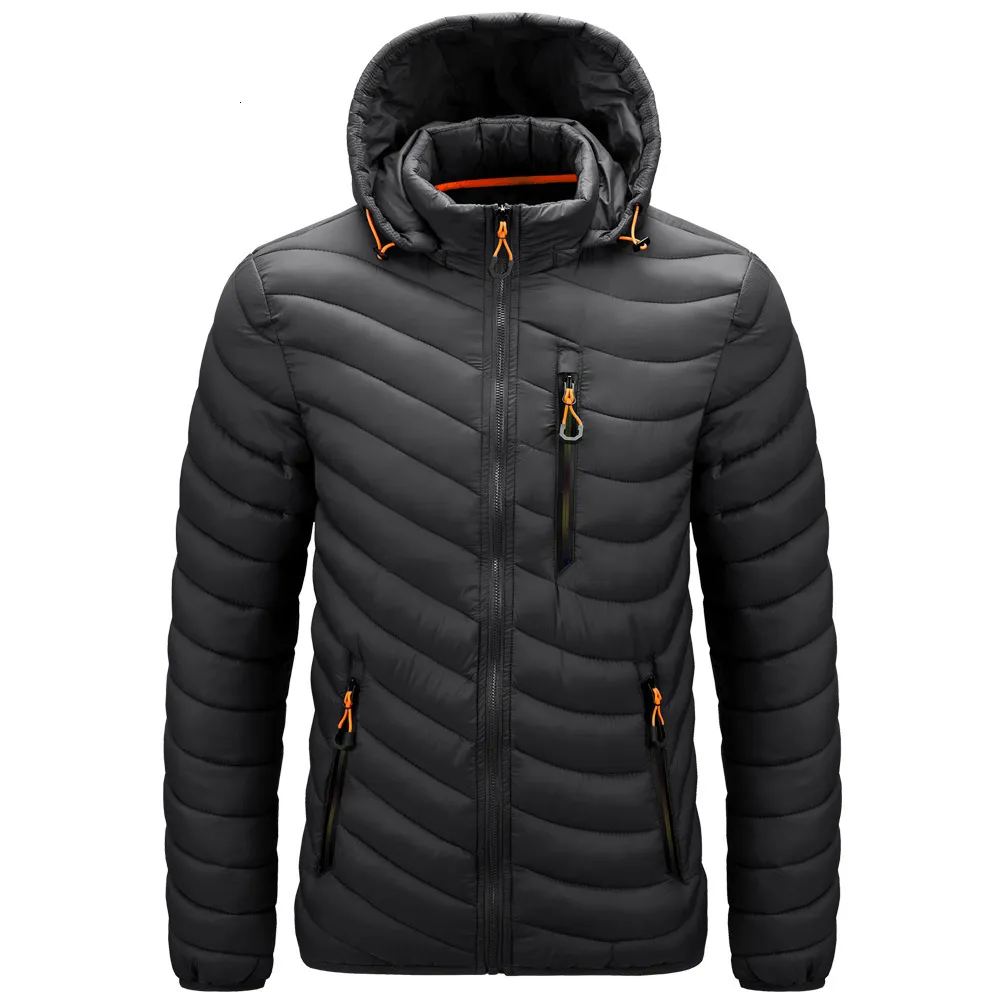 Мужские падения Parkas Ultralight Men's Down Brand Одежда. Случайные пальто с капюшоном Осеннее черные голубые зимние куртки Parkas Wursbreakers негабаритный 6xl 221202