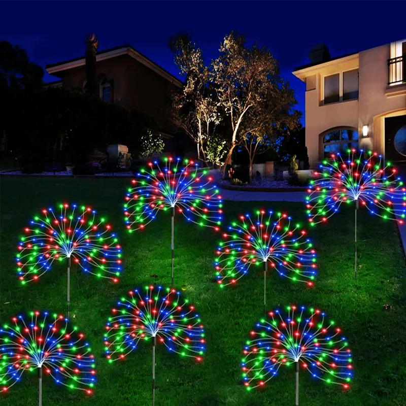 Adecorty Luces Solares De Jardín, Decorativas E Impermeables Para Exteriores, Paquete De 3 Con 7 Colores Cambiantes, 18 Flores De Fibra óptica Para Decoración De Jardín Exterior, Regalos Para El Día