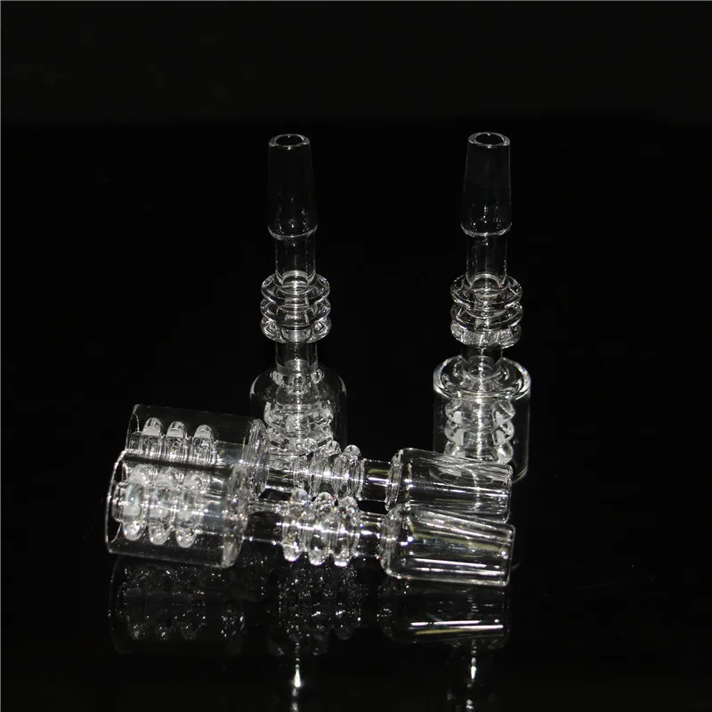 rokende kwarts banger mat joint 14/10 mm malefemale gewricht pure kristal dubbele stapel stack -diamant knoop nagels