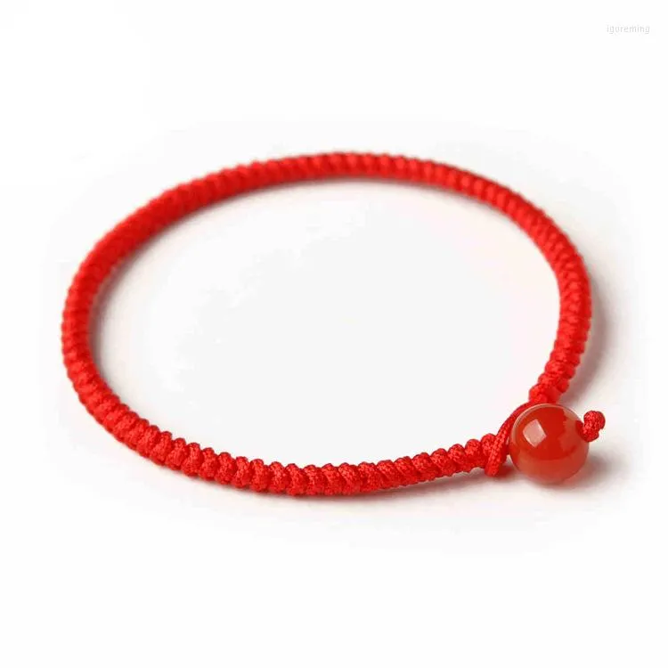 Bracelets porte-bonheur en gros Style chinois tissé de bon augure cordon de ficelle rouge tissage manuel hommes et femmes Couples font