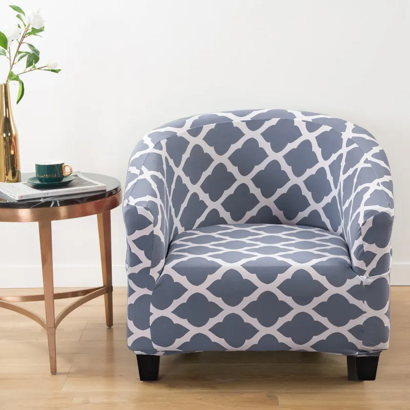 椅子カバークラブチェアカバーカバーアームスリップカバー幾何学的な印刷された小さなソファカバーペットの装飾の保護221202