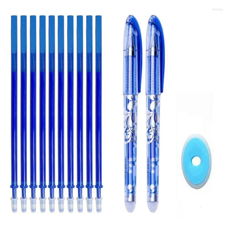 Ensemble de stylos effaçables à poignée lavable, stylos à Gel d'écriture bleus et noirs, fournitures de papeterie scolaires et de bureau pour enfants, Promotion