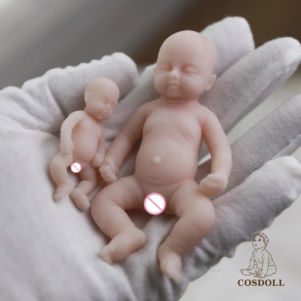 Dolls Mini silicone doll 1.9-3.9inch inch baby mini born soft palm birthday gift-COSDOLL 221201