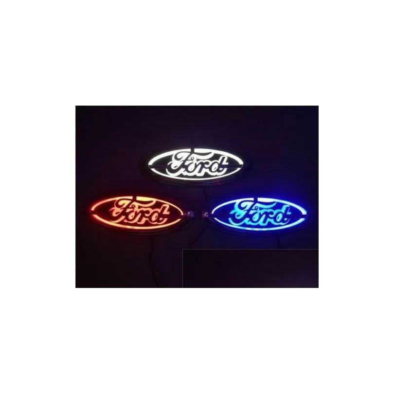 Insignes De Voiture 5D Led Voiture Queue Logo Lumière Pour Ford Focus Mondeo Kuga Badge Drop Delivery Mobiles Motos Accessoires Extérieurs Dh0Fe