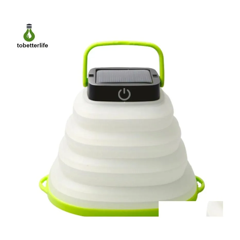 Luzes solares Luzes de luz LED Cam Light Outdoor Lanterna dobr￡vel Lanterna port￡til Mini tenda L￢mpada de emerg￪ncia Branca quente C DHP2C