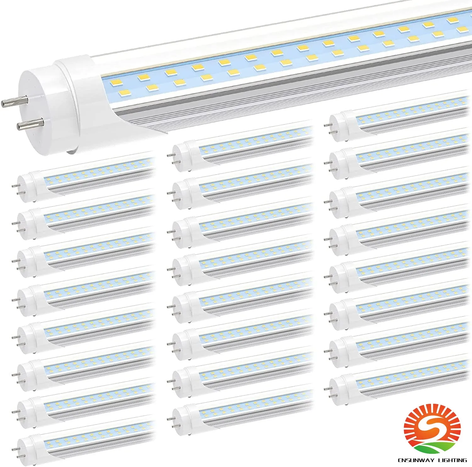 Jesled T8 4ft LED -r￶rlampor 28W 3000K 3000lm T12 4 fot LED -r￶r som ers￤tts f￶r fluorescerande fixturer Rensa Dual Ended Power Garage Warehouse Shop -lampor