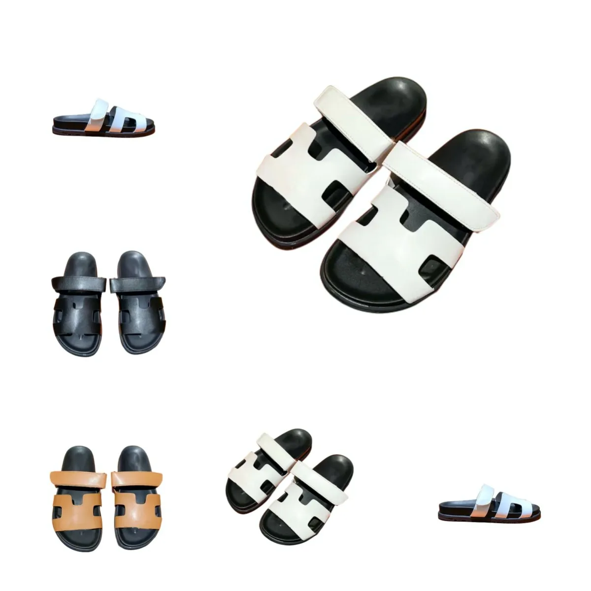 Nuova piattaforma da design da donna sandali sandali Four Seasons Fashion Young Flip-Flops Leather Beach Shoes 35-40