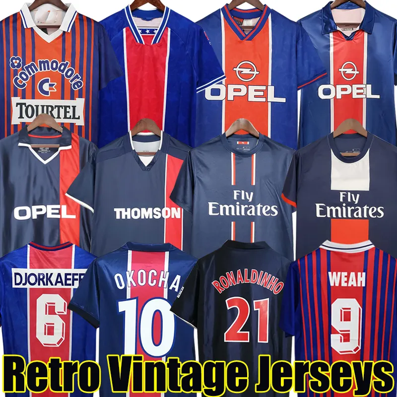 OKOCHA Retro 93 94 95 96 LEROY ADAILTON 98 99 00 01 02 03 12 13 14 90 92 classic RAI ANELKA Ibrahimovic camisas de futebol RONALDINHO