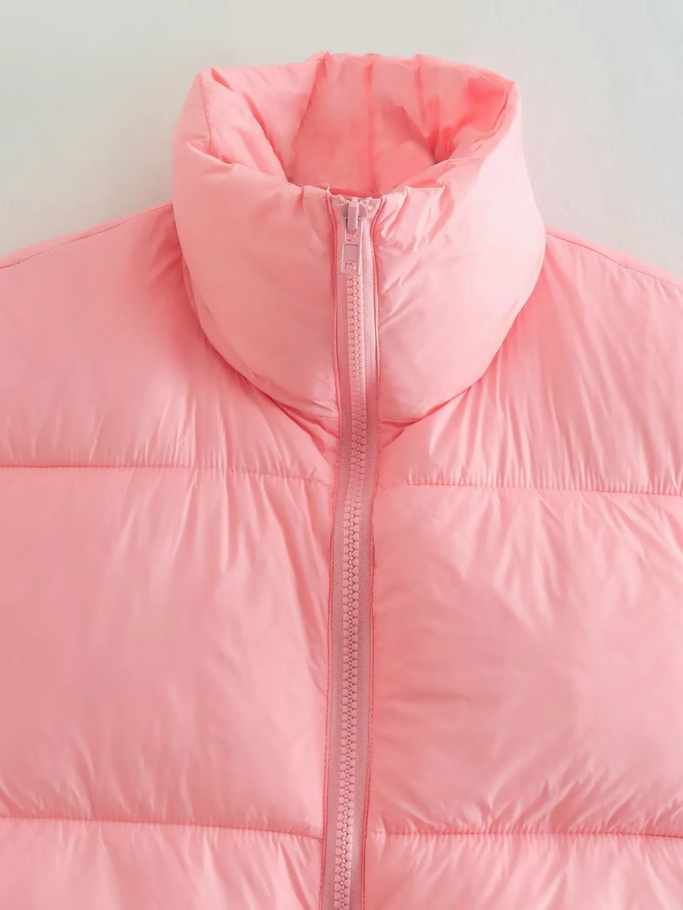 TELLHONEY Womens Fashion Puffer Vest Jacket Sleeveless Front Zipper Solid Color Loose Fit Thick Warm Chic Pink Waistcoat Womens From Mu04 18.53 DHgate.Com