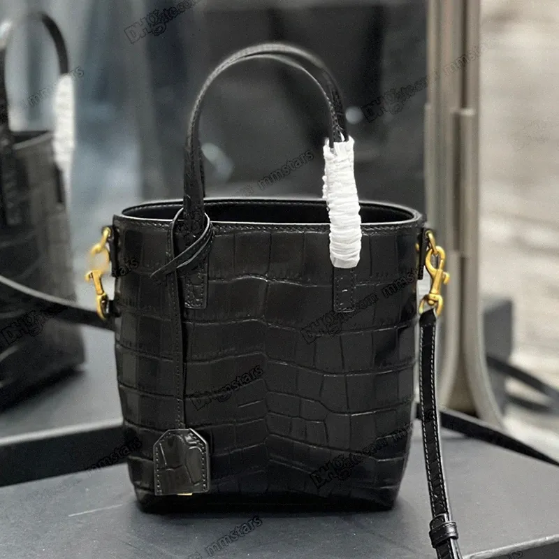 ミニおもちゃのショッピングバッグワニのエンボスレザーデザイナーブロンズトーンメタルハードウェアトートハンドバッグ調整可能なショルダーストラップショルダーバッグ財布