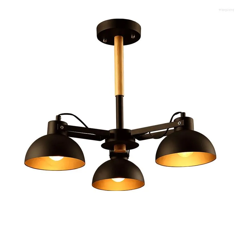 Pendantlampor 2-3 datorer Vintage black metal täckning belysning matsal träkök retro lampa armatur