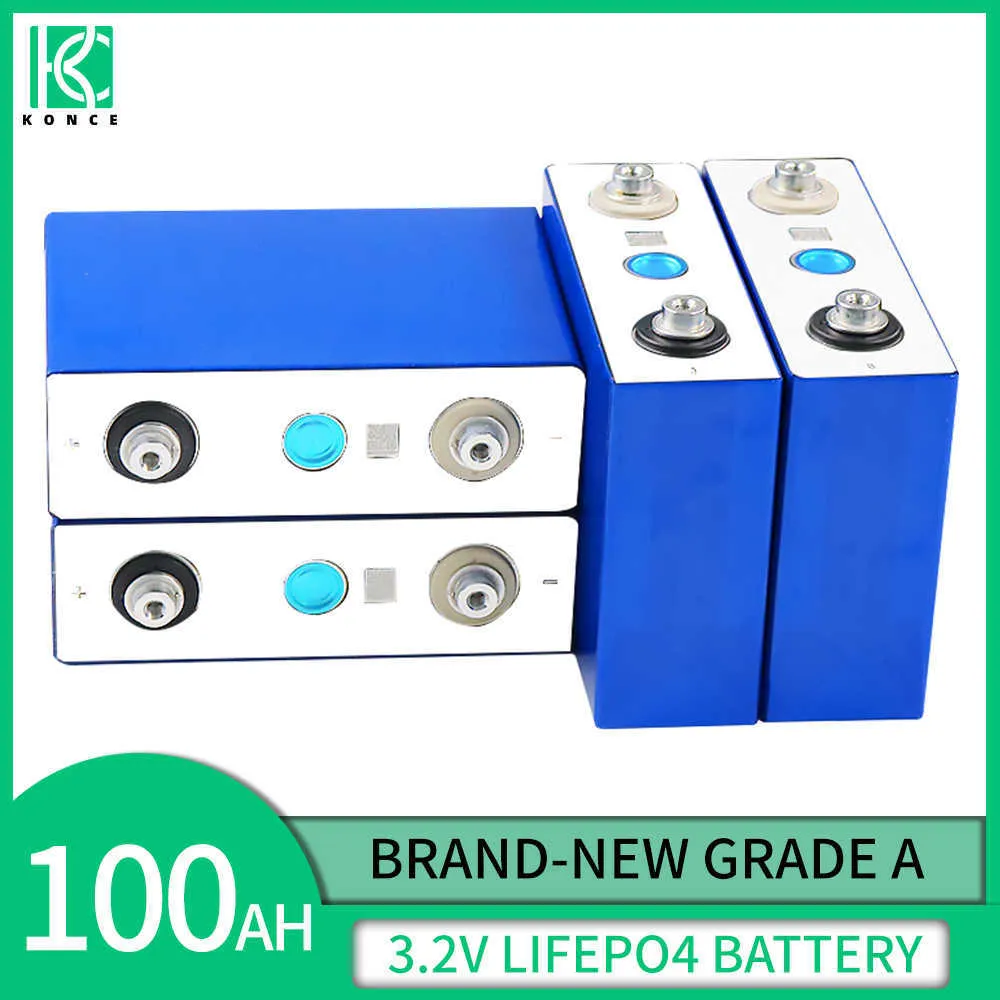 3,2 V 100 AH Lifepo4 Batterie BRANDNEUE Lithium-Eisenphosphat-Zellen DIY 12 V 24 V 48 V wiederaufladbarer Akku für Wohnmobile, Transporter, Boote, EV