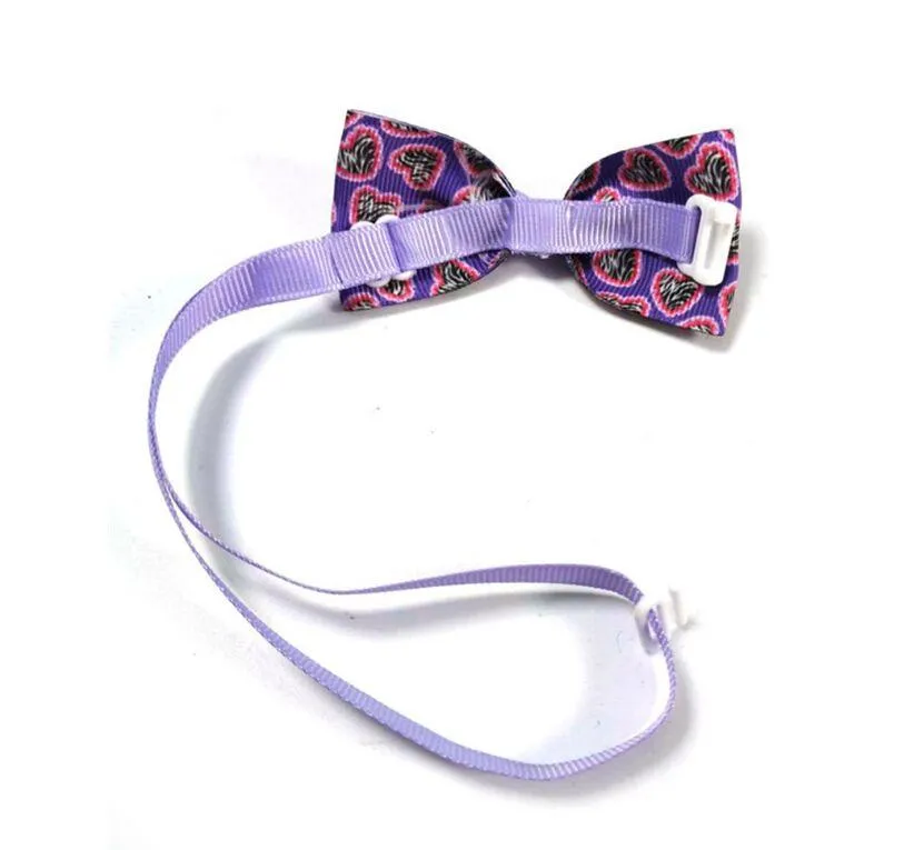 Dog Apparel 50picpet Valentine's Day bow tie heart pattern cat dog collar accessory colors randomly sent 2023