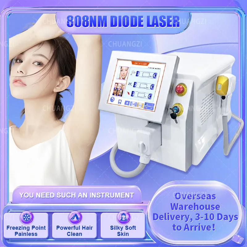 2023 808nm diodo laser professionale macchina per la depilazione 2000w ad alta potenza 755 808 1064nm epilatore laser per le donne