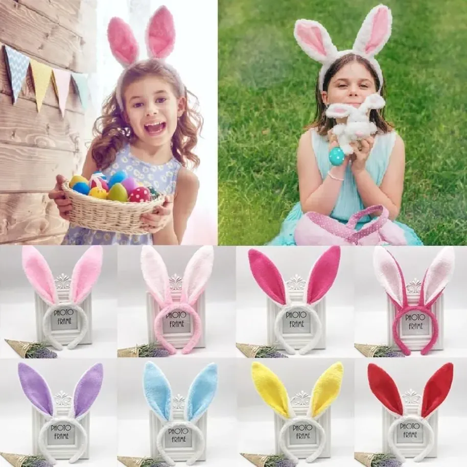 Ostern Party Haarbänder Erwachsene Kinder Niedlichen Kaninchen Ohr Stirnband Prop Plüsch Kleid Kostüm Bunny Ohren Haarband Neue P1202