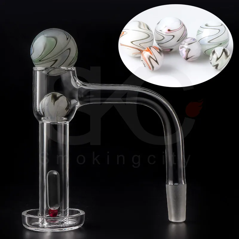 Roken Nagels XL Quartz Terp Slurpers Banger Volledig las afgeschuinde randnagel met glazen marmeren set voor DAB -rigs waterleidingen