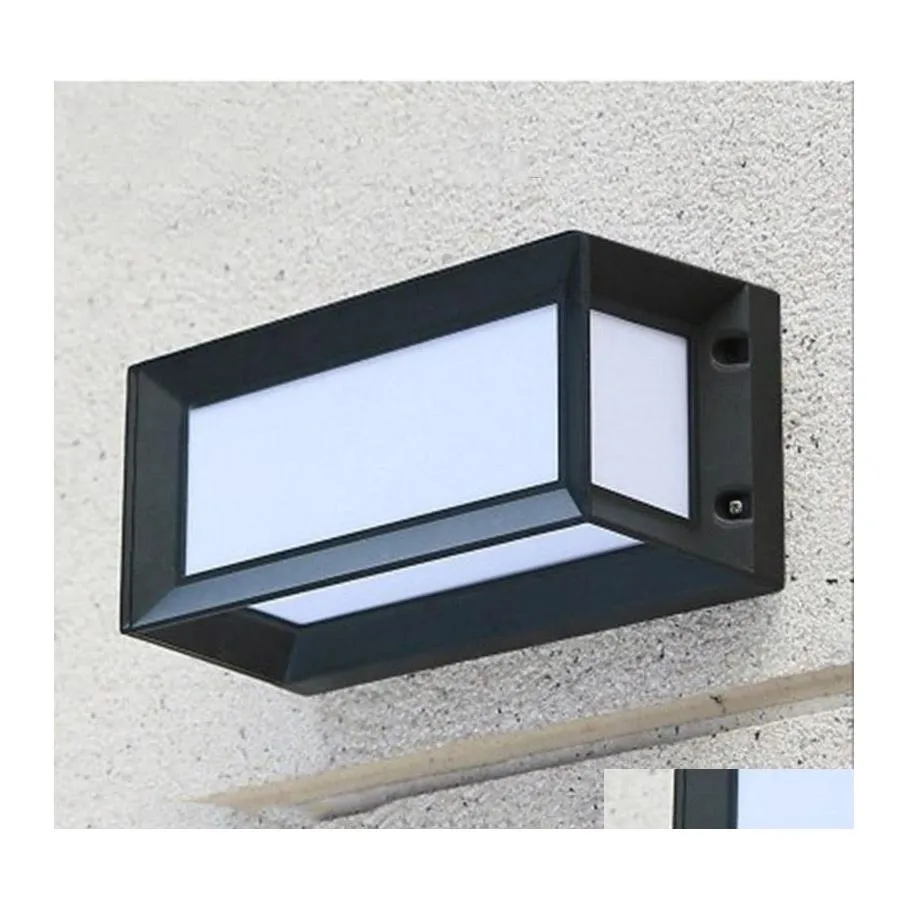 Vägglampor aluminium led vägglampa ip54 vattentät utomhus inomhus väggmontering modern trädgård väg landskap staket gård droppleverans lig dhxeu