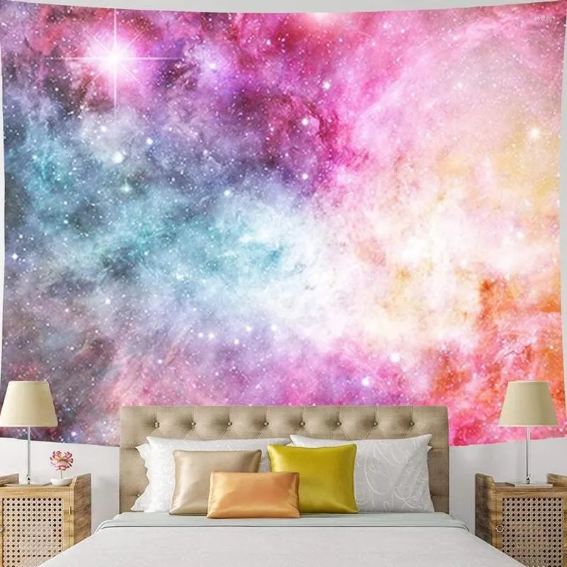 Tapestries Colorful Galaxy Space Wall Tapestry 3D Print Large Art Hanging Decorations For Girls Bedroom Living Room