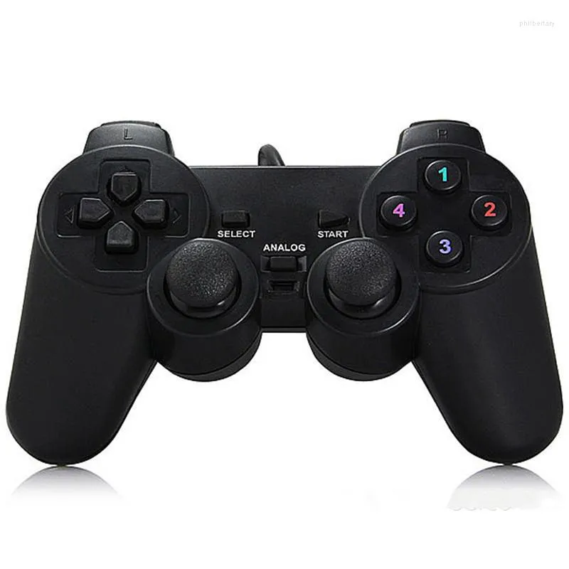 Oyun Denetleyicileri 2 PC PC GamePad Windows Bilgisayar Joystick Controle için USB Kablolu Denetleyici