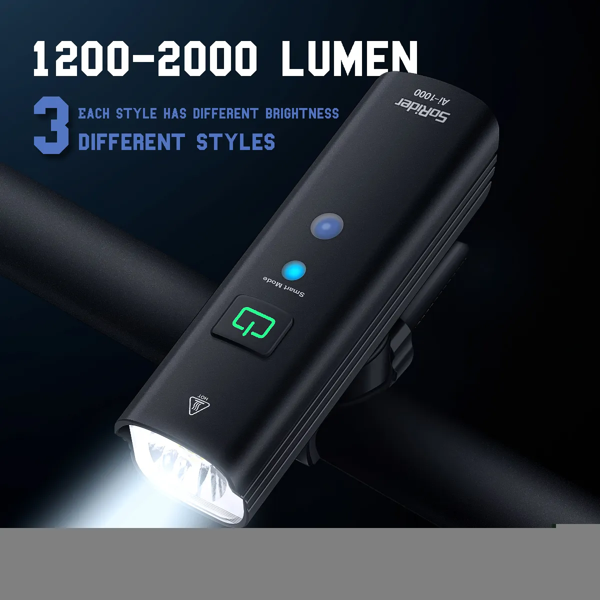 Велосипедные светильники Sorider Bicycle Light BR 2000 AI 1200 Lumens Lumen Lumen High яркость многофункциональная дорога MTB.