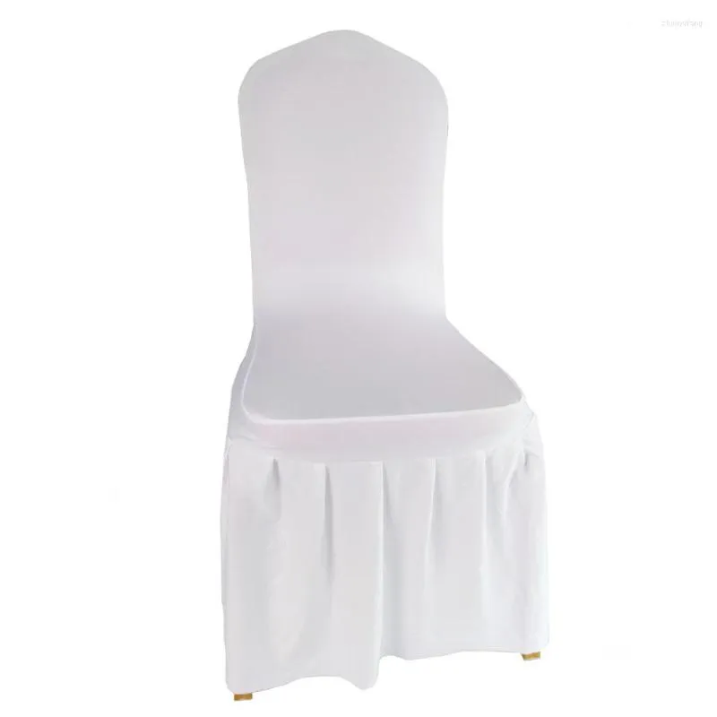 Capas de cadeira 1/50/100pcs festa de casamento El Sun Skirts Spandex White Cover Seat