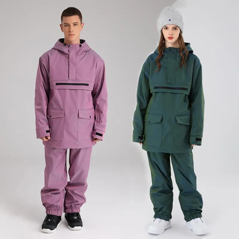 Giacche da sci 2022 Sport invernali Donna Mountain Snowsuit Giacca da esterno Pantaloni Uomo Tuta da snowboard Set termico Abbigliamento alpino maschile