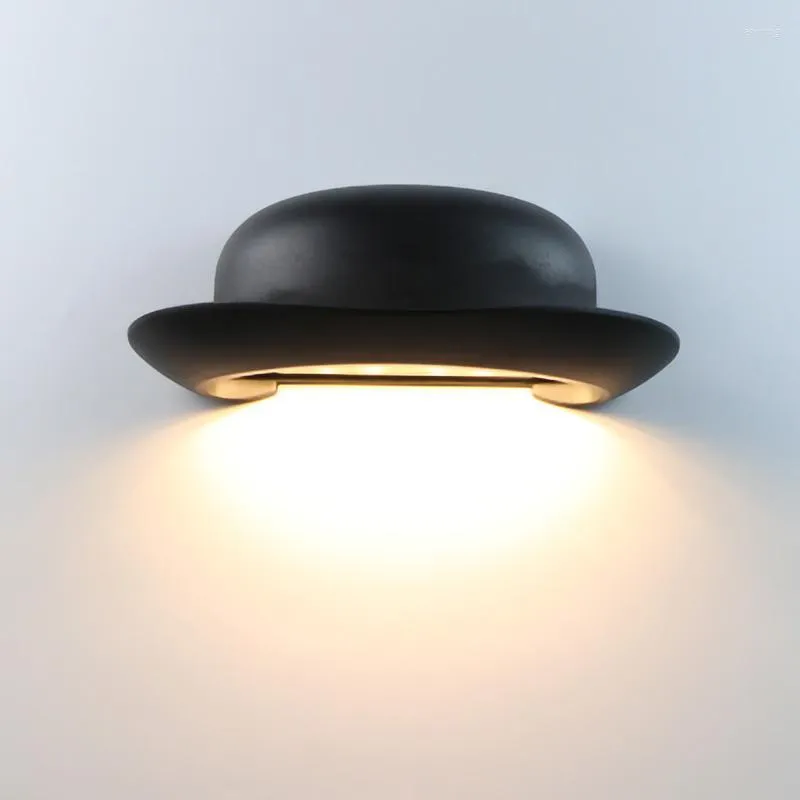 Wall Lamp Nordic Modern LED Simplicity Hat Shape Waterproof Outdoor Garden Lights Corridor Stairs Bedroom Decor