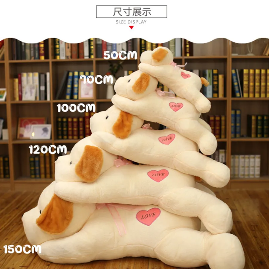 50/70cm Cute Creative Cartoon Large Love Dog Animals Soft Plush Stuffed Doll Toy Pillow for Kids Children Girls Birthday Gift