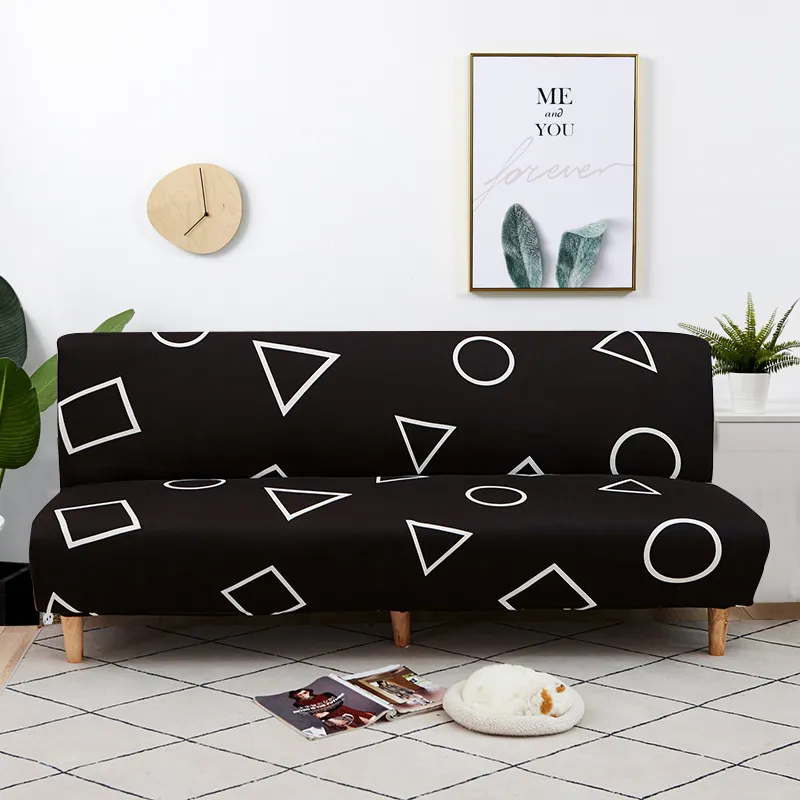 Housses de chaise en spandex pour canapé-lit sans accoudoir, housses de canapé élastiques pliantes pour salon, décoration de maison moderne 221202