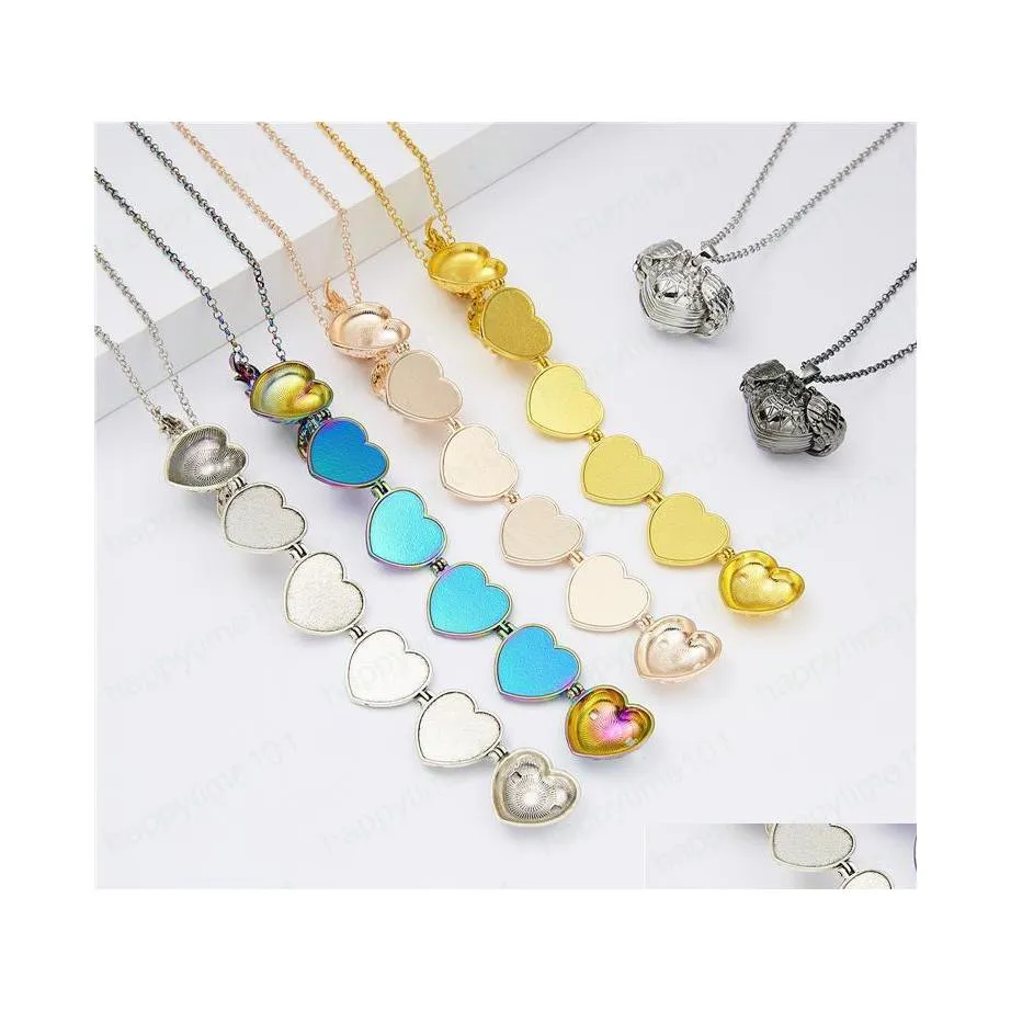 Pendant Necklaces Chimes Heart Lockets Mexico Angel Wings Aromatherapy Hood Necklaces Ball Pendant P O Love Box Diy Women Gifts Drop Dhwrb