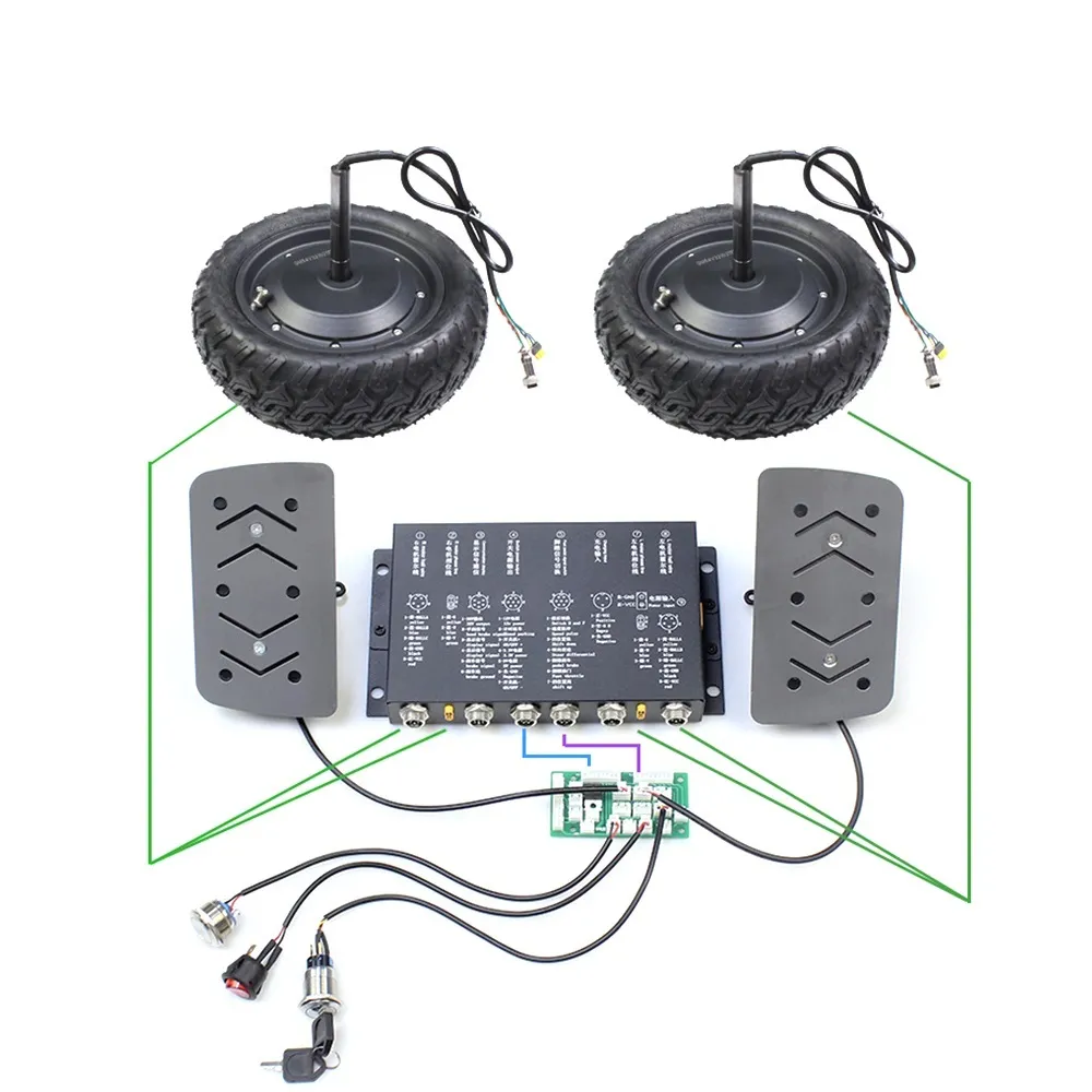 8 inch 10 inch 48V 350W450W Elektrische motor Kartaandrijfcontroller Ondersteuning van schakelaar Off-road borstelloze naafbalans Elektrisch