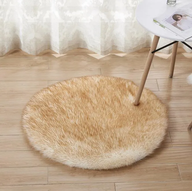 Carpets Soft Sheepskin Rug Chair Cover Artificial Wool Warm Hairy Carpet Bedroom Mat Seat Pad Skin Fur Area Rugs Textile