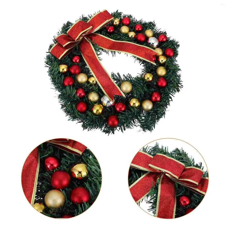 Decorative Flowers Wreath Christmas Garland Door Wreathsornament Decoration Bowwindow Fireplace Largereef Winter Frontparty Holiday