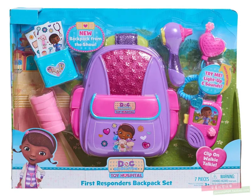 Cozinhas tocam alimentos m￩dicos Dottie Primeiros Responders Backpack Set Hospital Toods Doctor Tools com acess￳rios Figura Fidros Toys Crian￧as Presentes 221202