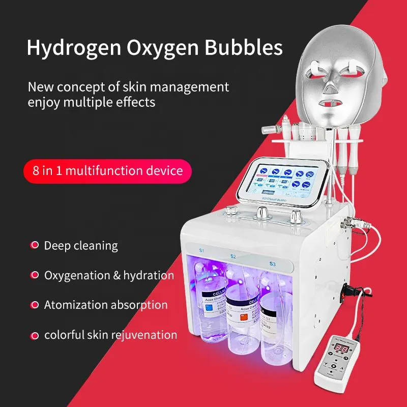 Dermabrasionsmaschine zum Verkauf 8 Zoll 1 Wasser Aqua Dermabrasion Peeling Clean Face Hydrsa Gesichtsmikrodermabrasion Peeling Peeling