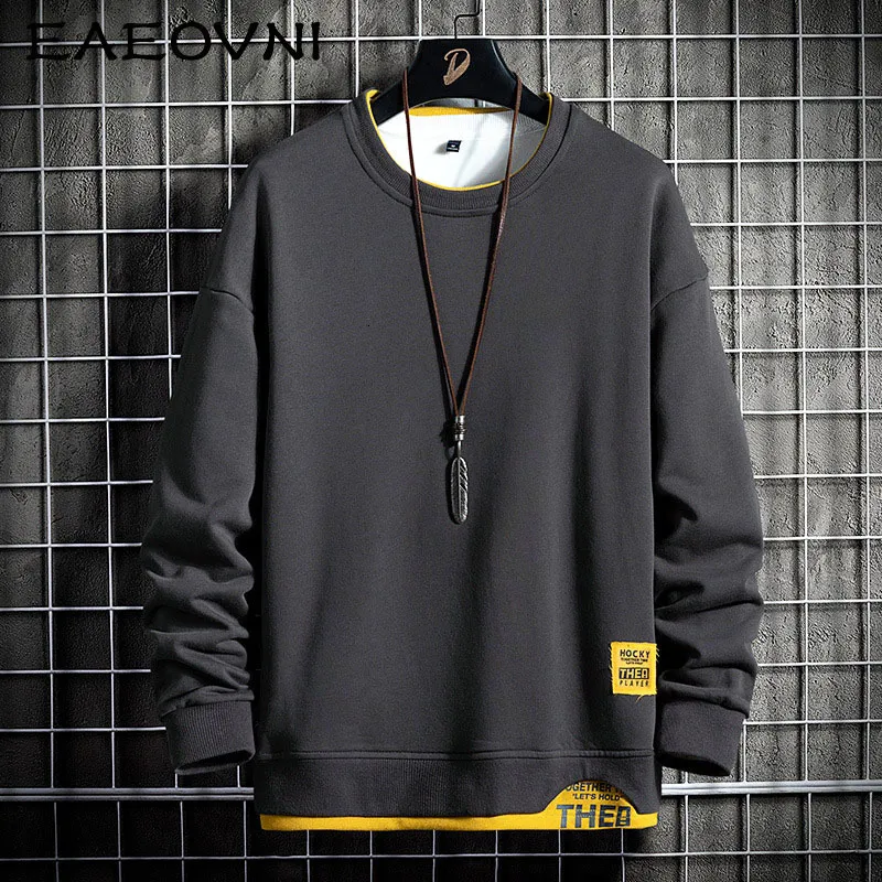 Heren Hoodies Sweatshirts eaeovni mannen hoodie streetwear hip hop harajuku sweatshirts crew nek heren hoodies streetwear heren pullover modekleding top 221202