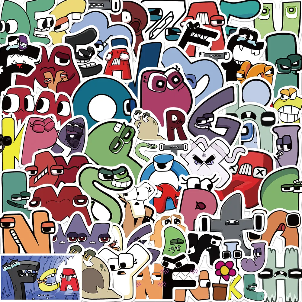 Alphabet Lore Stickers For Diy Toys, Wall Decoration, Luggage