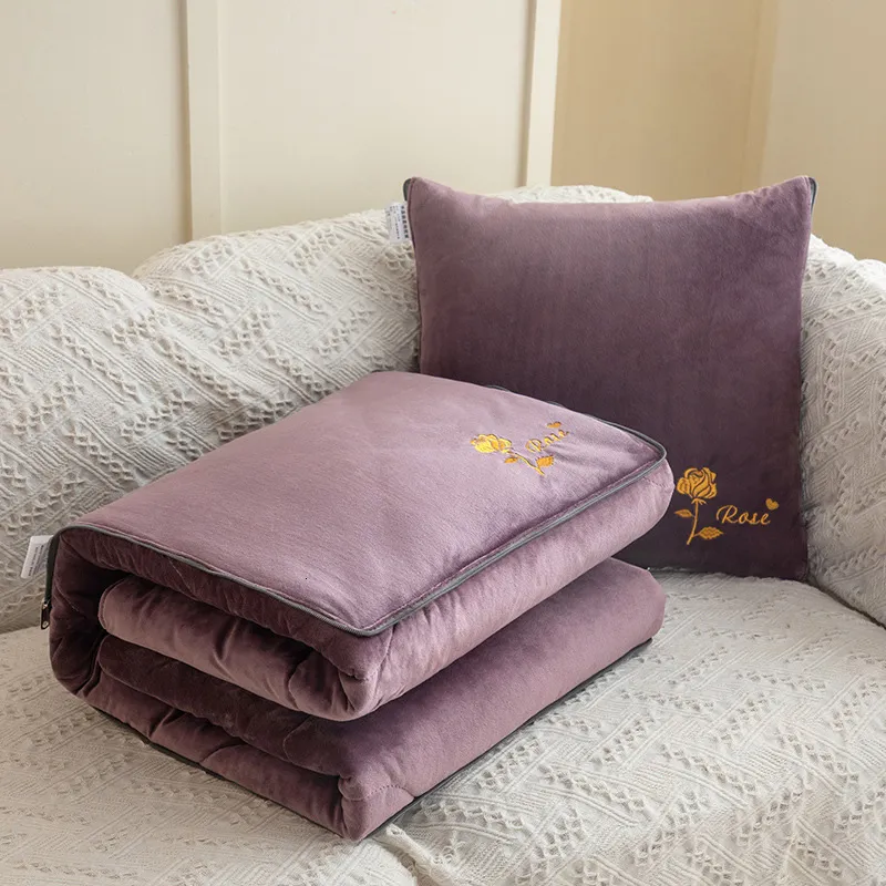 Cushion Decorative Pillow multi function Cushion Travel Portable Nap Blanket Quilt Foldable Square Sofa Bedding Office Car 221203