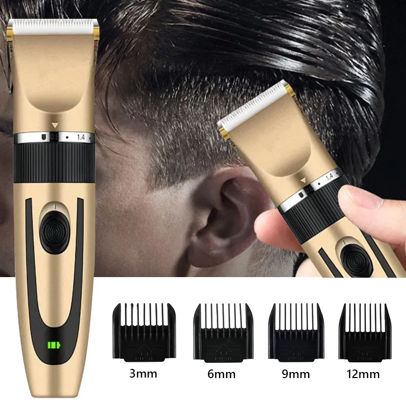 Máquina de corte de cabelo elétrico Shaver Shaver Trimmer For Men Clipper Professional Rechargable Cut 221203