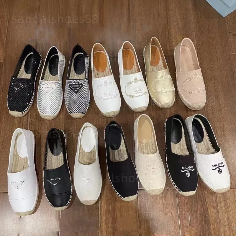 espadryle projektant dla kobiet sukienka buty mokasyny oxford mieszkania skóra nappa tkanina bawełniana pościel len haft espadrille platforma slip on flat obuwie na co dzień